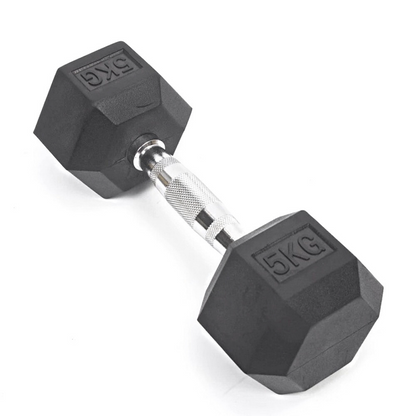 High quality and best rubber hex dumbbell, available in 1 kg, 2 kgs, 2.5 kgs, 5 kgs, 7.5 kgs, 10 kgs, 12.5 kgs, 15 kgs, 17.5 kgs, 20 kgs, 22.5 kgs, 25 kgs.