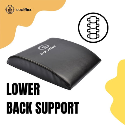 Soulflex Ab Mat for Men & Women, exercise mat for core training and lower back strength. Lightweight abdominal mat for home and gym use, featuring an anti-sweat surface, hook and loop cover, non-slip bottom, and high-density sit-up pad. Ideal for abs workouts, portable and versatile fitness accessory.