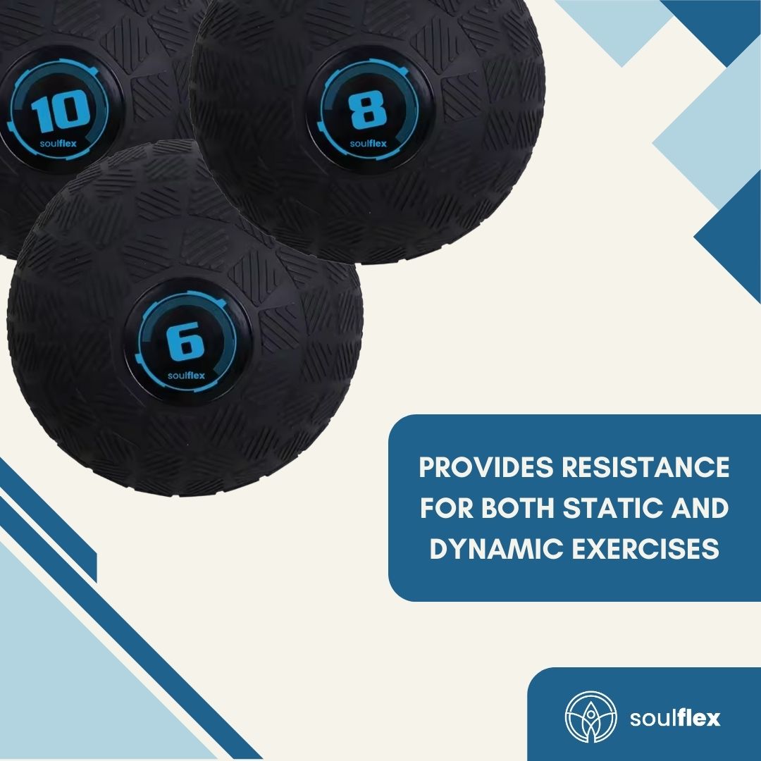 Soulflex 6, 8 and 10 kg slam balls.