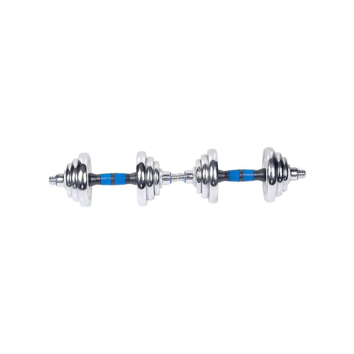 Soulflex 2-in-1 Dumbbell-Barbell Set, Adjustable Upto 20 Kgs, Cast Iron Weightlifting Kit with Chrome Electroplating, Neatly Packed in a Hard Shell Case for Easy Storage, Versatile Home and Gym Strength Training Equipment.