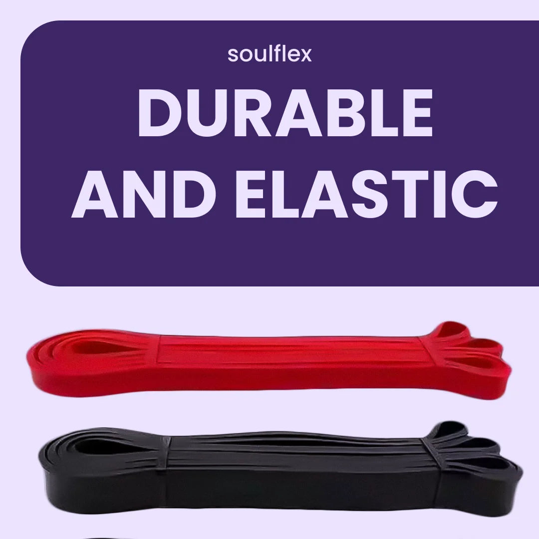 Soulflex Fitness Band with 13mm thickness, providing 3-7 kgs of light resistance. Ideal resistance loop for home and gym use, suitable for men, women, and children. Perfect for exercise, toning, and pull-up training, offering versatile fitness support. Durable and flexible for a wide range of workouts and strength-building routines.