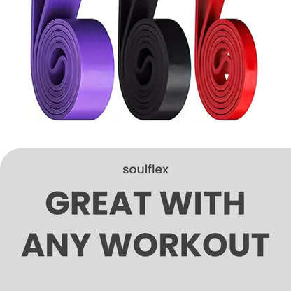 Soulflex Fitness Band with 13mm thickness, providing 3-7 kgs of light resistance. Ideal resistance loop for home and gym use, suitable for men, women, and children. Perfect for exercise, toning, and pull-up training, offering versatile fitness support. Durable and flexible for a wide range of workouts and strength-building routines.