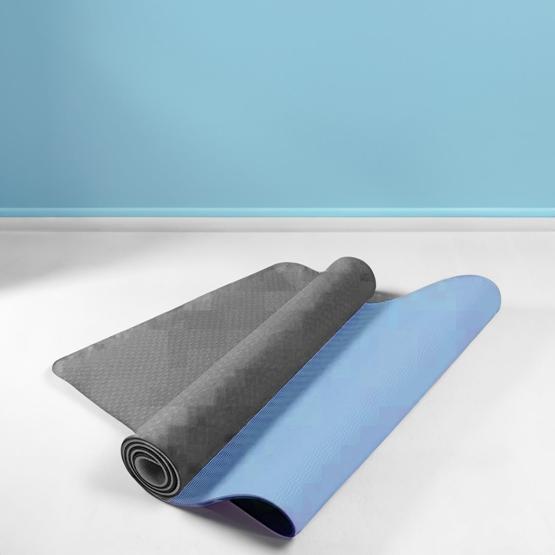 Soulflex Yoga Mat for men, women, and children, extra thick 10mm TPE material, 6ft length and 2ft width, exercise mat for yoga and fitness, yoga equipment for home use, anti-slip, anti-tear, durable fitness mat.